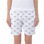 Polka Dots - Light Gray on White Women s Basketball Shorts