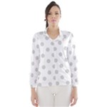 Polka Dots - Light Gray on White Wind Breaker (Women)