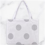 Polka Dots - Light Gray on White Mini Tote Bag