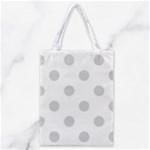 Polka Dots - Light Gray on White Classic Tote Bag