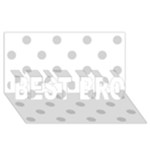 Polka Dots - Light Gray on White BEST BRO 3D Greeting Card (8x4)