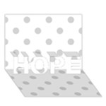 Polka Dots - Light Gray on White HOPE 3D Greeting Card (7x5)