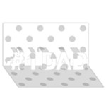 Polka Dots - Light Gray on White #1 DAD 3D Greeting Card (8x4)