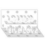 Polka Dots - Light Gray on White Laugh Live Love 3D Greeting Card (8x4)