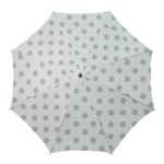 Polka Dots - Light Gray on White Golf Umbrella