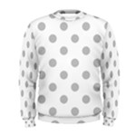 Polka Dots - Silver Gray on White Men s Sweatshirt