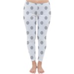 Polka Dots - Silver Gray on White Winter Leggings