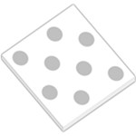 Polka Dots - Silver Gray on White Small Memo Pads