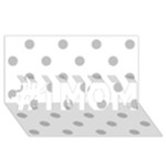 Polka Dots - Silver Gray on White #1 MOM 3D Greeting Cards (8x4)