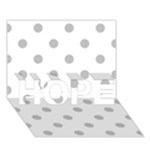 Polka Dots - Silver Gray on White HOPE 3D Greeting Card (7x5)