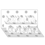 Polka Dots - Silver Gray on White Congrats Graduate 3D Greeting Card (8x4)