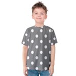Polka Dots - White on Gray Kid s Cotton Tee