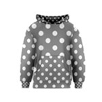 Polka Dots - White on Gray Kid s Pullover Hoodie