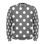 Polka Dots - White on Gray Men s Sweatshirt