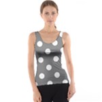 Polka Dots - White on Gray Tank Top