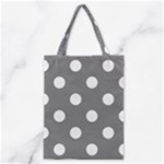 Polka Dots - White on Gray Classic Tote Bag