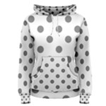 Polka Dots - Gray on White Women s Pullover Hoodie