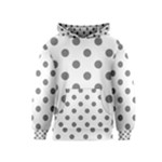 Polka Dots - Gray on White Kid s Pullover Hoodie