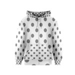 Polka Dots - Gray on White Kid s Zipper Hoodie