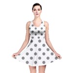 Polka Dots - Gray on White Reversible Skater Dress