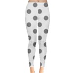 Polka Dots - Gray on White Women s Leggings