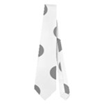 Polka Dots - Gray on White Necktie (Two Side)