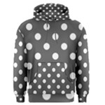 Polka Dots - White on Dark Gray Men s Pullover Hoodie