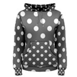 Polka Dots - White on Dark Gray Women s Pullover Hoodie