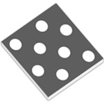 Polka Dots - White on Dark Gray Small Memo Pads