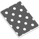 Polka Dots - White on Dark Gray Large Memo Pads