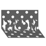 Polka Dots - White on Dark Gray MOM 3D Greeting Card (8x4)