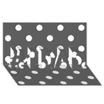Polka Dots - White on Dark Gray #1 DAD 3D Greeting Card (8x4)