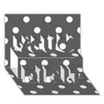 Polka Dots - White on Dark Gray You Did It 3D Greeting Card (7x5)