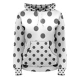 Polka Dots - Dark Gray on White Women s Pullover Hoodie