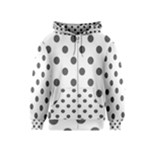 Polka Dots - Dark Gray on White Kid s Zipper Hoodie