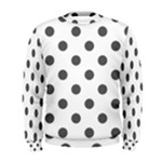 Polka Dots - Dark Gray on White Men s Sweatshirt