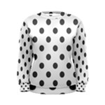 Polka Dots - Dark Gray on White Women s Sweatshirt