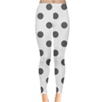 Polka Dots - Dark Gray on White Women s Leggings