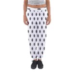 Polka Dots - Dark Gray on White Women s Jogger Sweatpants