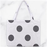 Polka Dots - Dark Gray on White Mini Tote Bag