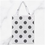 Polka Dots - Dark Gray on White Classic Tote Bag