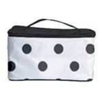 Polka Dots - Dark Gray on White Cosmetic Storage Case