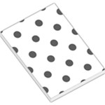 Polka Dots - Dark Gray on White Large Memo Pads