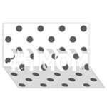 Polka Dots - Dark Gray on White #1 MOM 3D Greeting Cards (8x4)