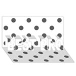 Polka Dots - Dark Gray on White BEST BRO 3D Greeting Card (8x4)