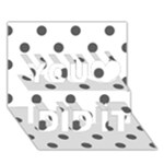 Polka Dots - Dark Gray on White You Did It 3D Greeting Card (7x5)