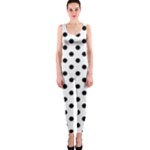 Polka Dots - Black on White OnePiece Catsuit