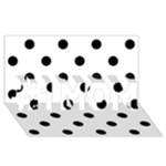 Polka Dots - Black on White #1 MOM 3D Greeting Cards (8x4)