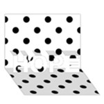 Polka Dots - Black on White HOPE 3D Greeting Card (7x5)
