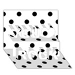 Polka Dots - Black on White You Rock 3D Greeting Card (7x5)